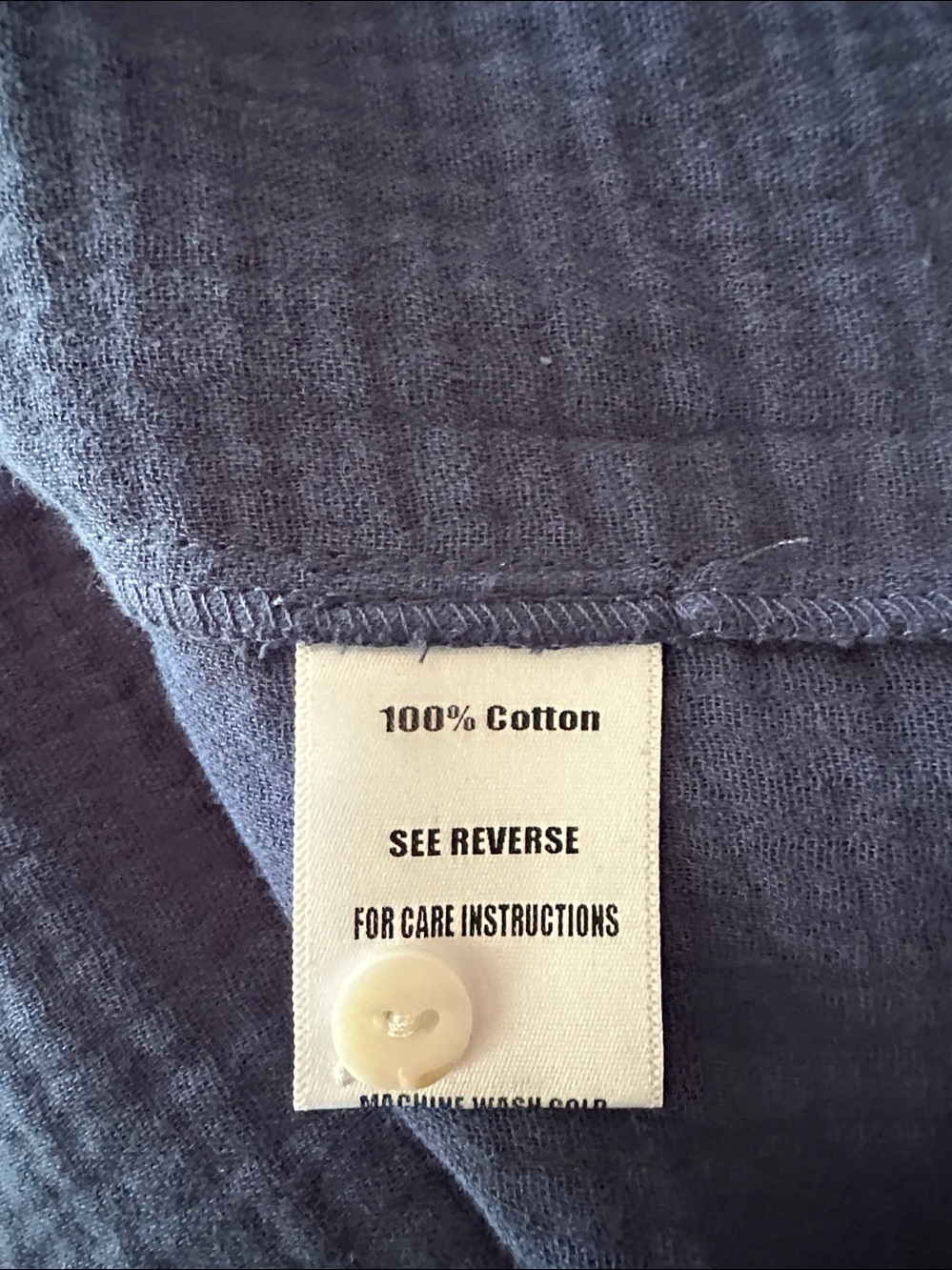 MAREA BY LIZ JOY EVERLY GAUZE TOP INDIGO SMALL NEW - Picture 6 of 6